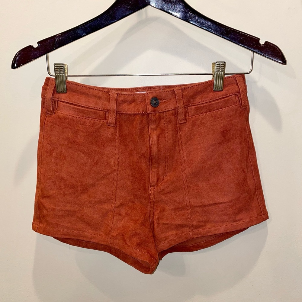 Abercrombie & Fitch High Waist Suede Shorts